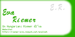 eva riemer business card